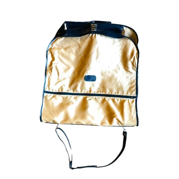 American Tourister Vintage Garment/Suit Bag Luggage Tan Nylon/Blue Faux Leather - Picture 2 of 9